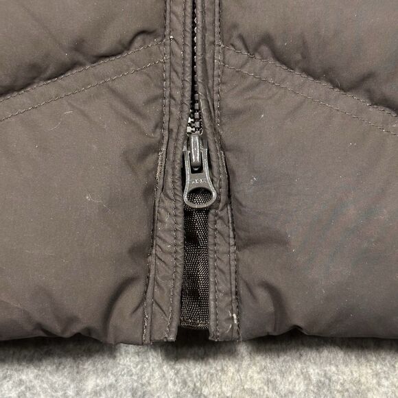 LL Bean Goose Down Quilted Parka Women’s L Brown Puffer Long Jacket Winter READ - Picture 4 of 8